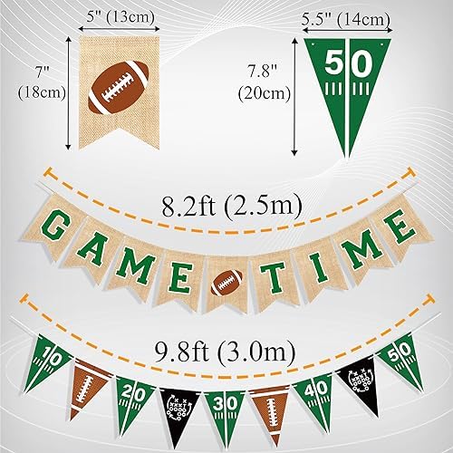Uniwish Football Field Banner Party Decorations