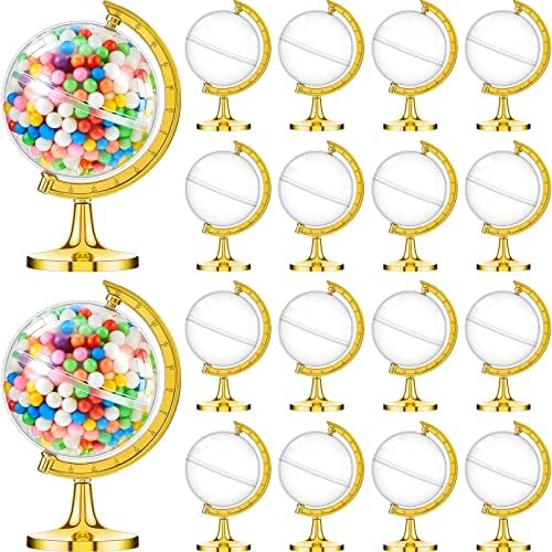 60 Pieces Mini Globe Candy Containers Gold Party Favors