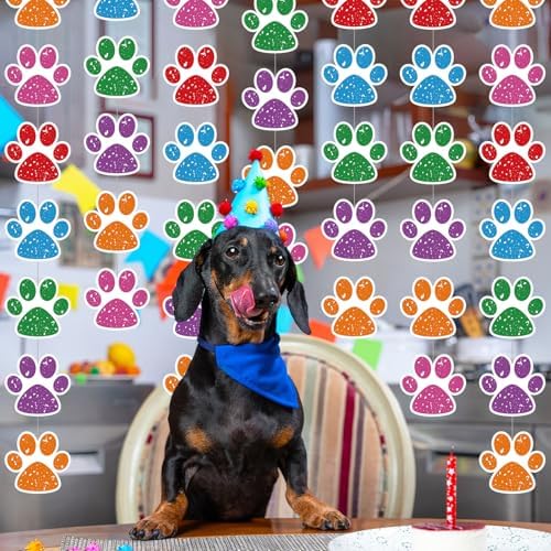 Duraaamo 8 Pack Dog Party Banners Decorations