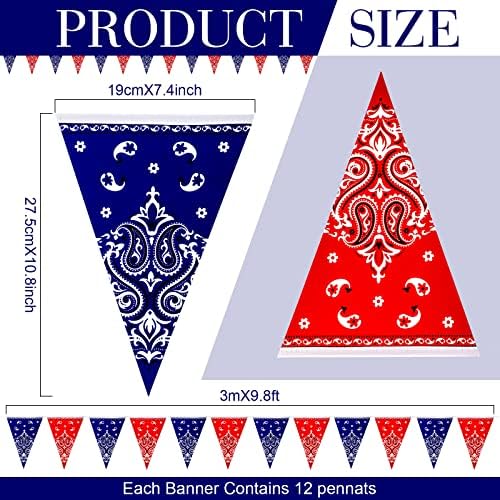 Frienda 6 Pack Western Cowboy Decorations Banner
