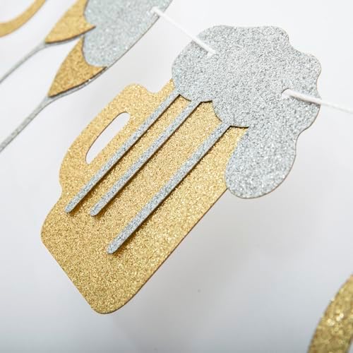 Glitter Gold Silver Brewery Diamond Rings Banner