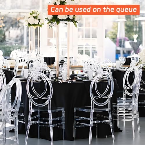 Cuckan 120 Inch Round Tablecloths 10 Pack Black