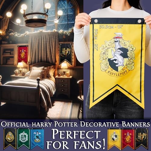 Harry Potter Party Decorations 6 Banners Hogwarts Flags