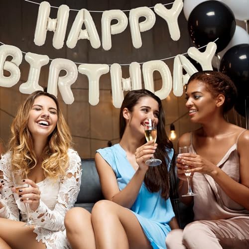 TONIFUL Happy Birthday Balloon Banner Sign