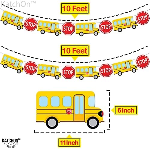 KatchOn Back to School Bus Banner 10 Feet Ready to Hang