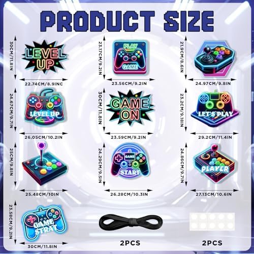 Wayyogh Video Game Party Decorations Door Banner Set
