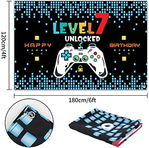 HAMIGAR 6x4ft Blue Birthday Banner Backdrop