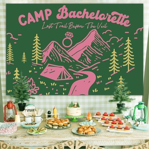 Wonmelody Camp Bachelorette Party Decorations Banners