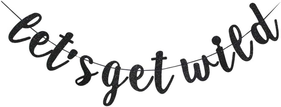 Lets Get Wild Banner Jungle Party Decor