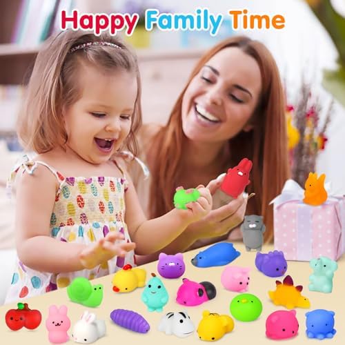 130PCS Mochi Squishy Toy Set Party Favors for Kids
