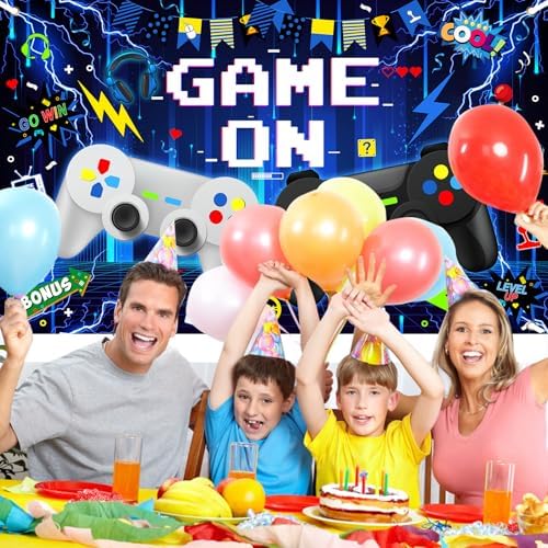 Avezano Video Game Birthday Party Banner for Kids 6x36 ft