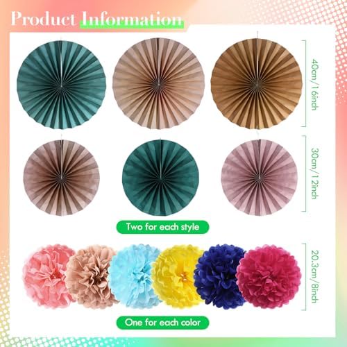 Kosiz Boho Classroom Hanging Decorations 18 Pcs Set