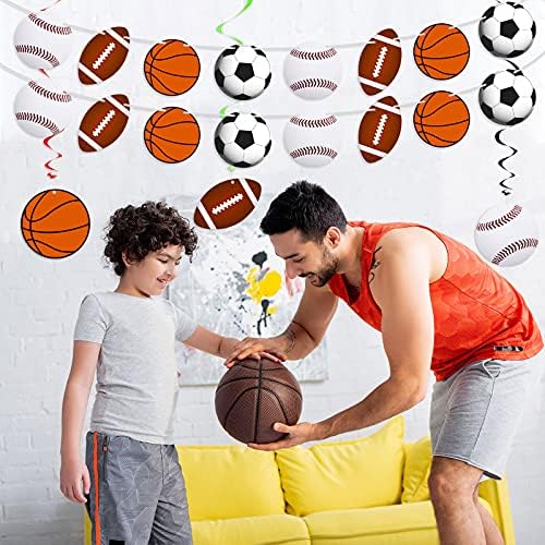 18 Pieces Sports Themed Party Decorations