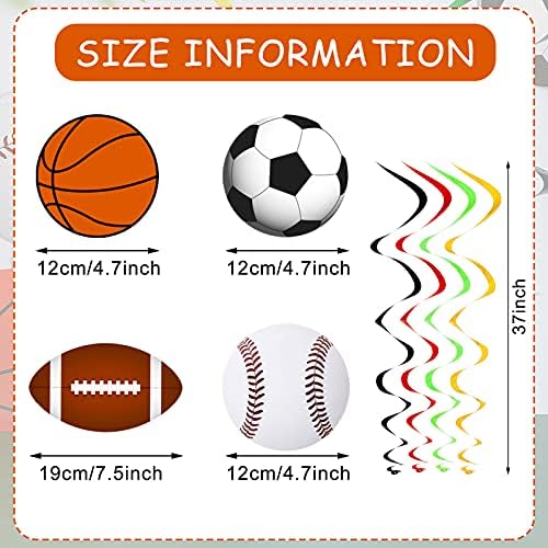 18 Pieces Sports Themed Party Decorations