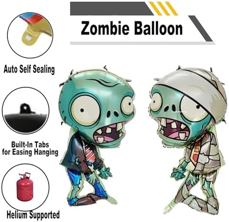 Jumbo 4Pcs 36 Inch Zombie Balloons for Party Decor