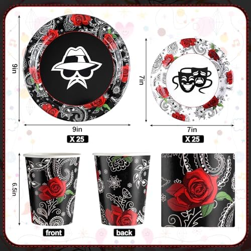 244 Pcs Early 2000s Cholo Gangsta Party Tableware Set