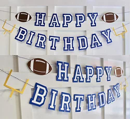 Football Birthday Banner Set with Flags and Bunting