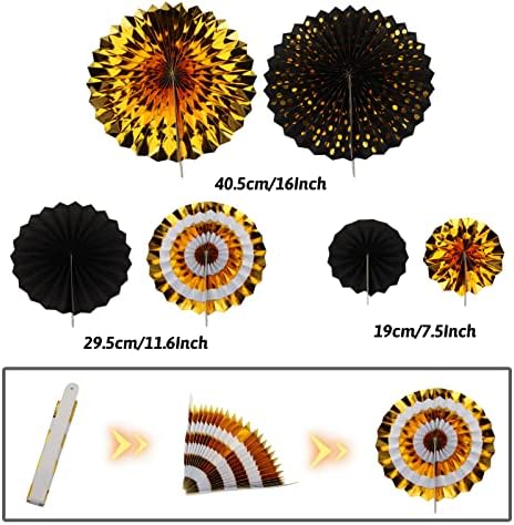 Zerodeco Gold and Black Party Decorations