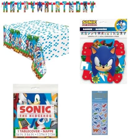 Sonic Birthday Party Supplies Bundle