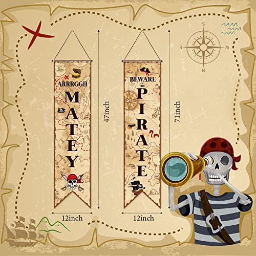 Tegeme Pirate Party Banners Treasure Hunt Decor