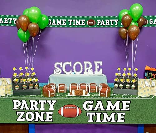 Football Party Banners 2 Pcs 8 Inch Tall 25 Feet Long
