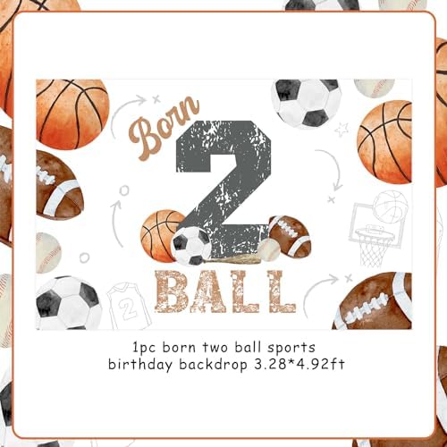 Born Two Ball Birthday Party Decorations with Backdrop Banner