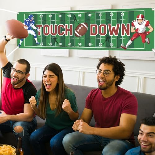 Football Birthday Banner with Touchdown Design