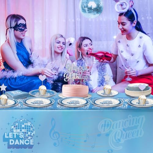 180PCS Dancing Queen Party Plates Napkins Set