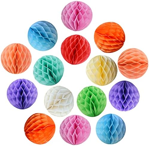 Ylys Love 30pcs 4inch Tissue Paper Honeycomb Balls Wall Decor