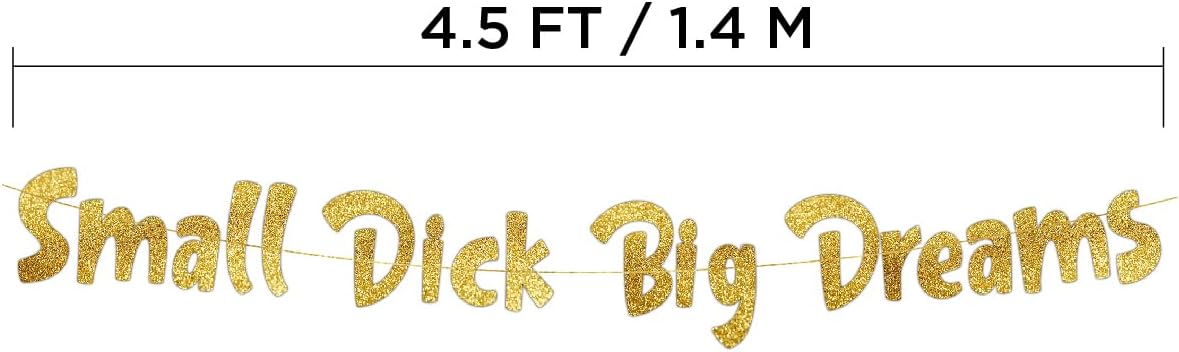 Funny Bachelor and Bachelorette Party Gold Glitter Banner