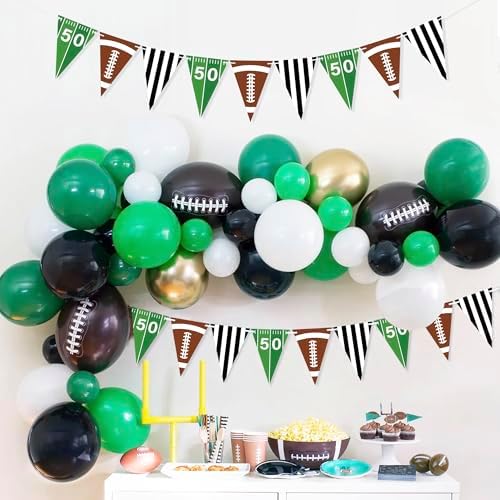 2 Piece Football Garland Banner Party Decorations
