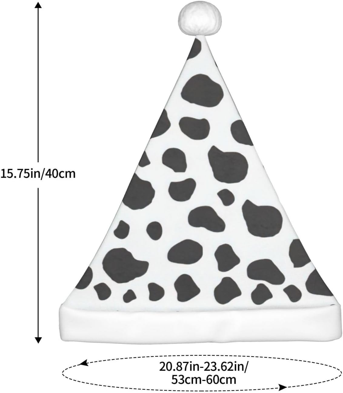 QinZheng Personalized Santa Hat with Cow Print