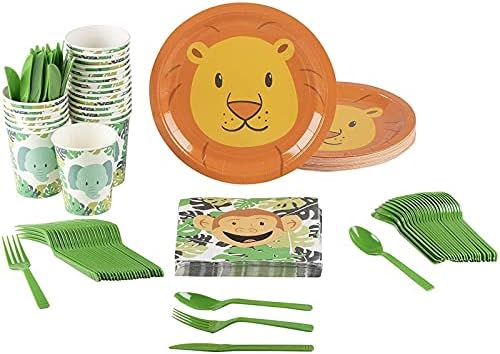 BLUE PANDA Animal Party Pack Serves 24