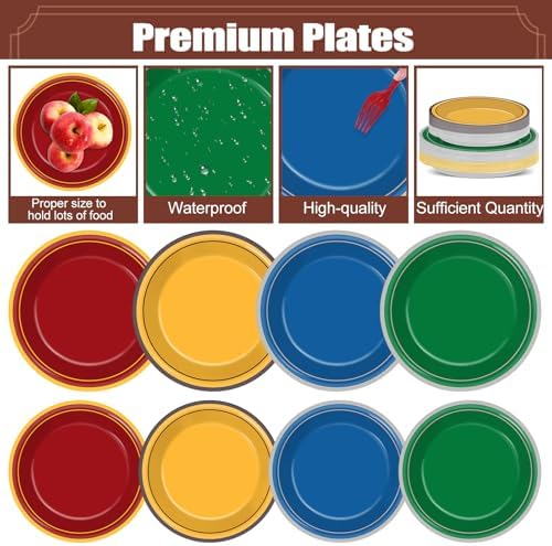 96Pcs Wizard School Party Plates and Napkins Set