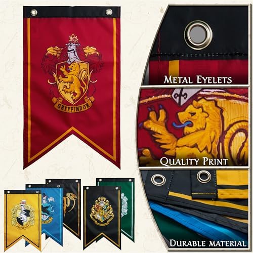 Harry Potter Party Decorations 6 Banners Hogwarts Flags