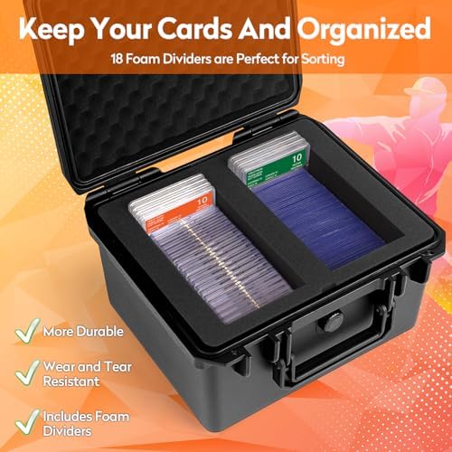 CampFENSE Graded Card Storage Box with Magnetic Holder and Waterproof Case