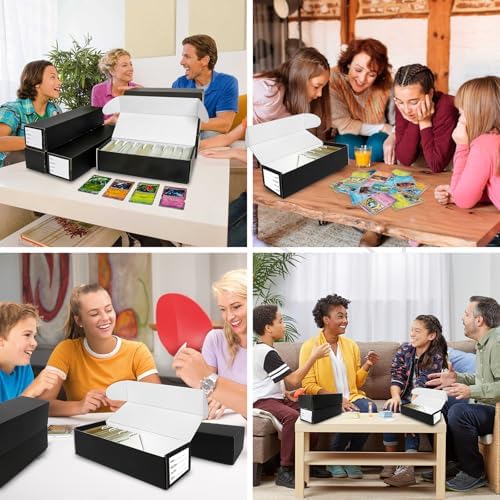 AZEN 12 Pack Card Storage Box for Trading Cards