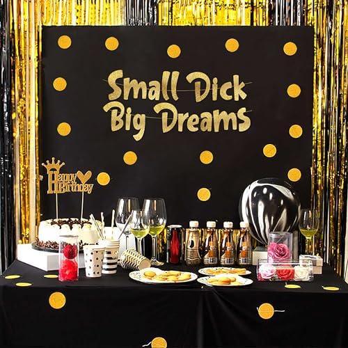 Funny Bachelor and Bachelorette Party Gold Glitter Banner