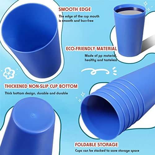54 Piece Multicolor Reusable Plastic Cups Set