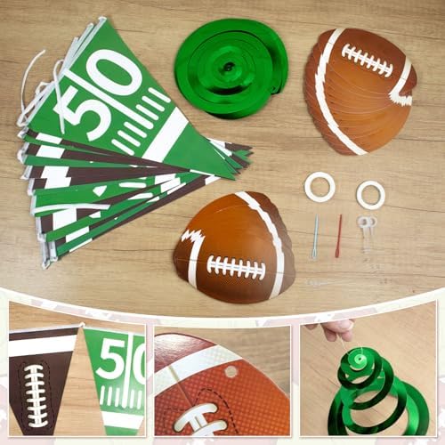 5 Serving Football Party Decorations Set