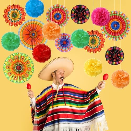 Outus 21 Pcs Mexican Party Decorations Set