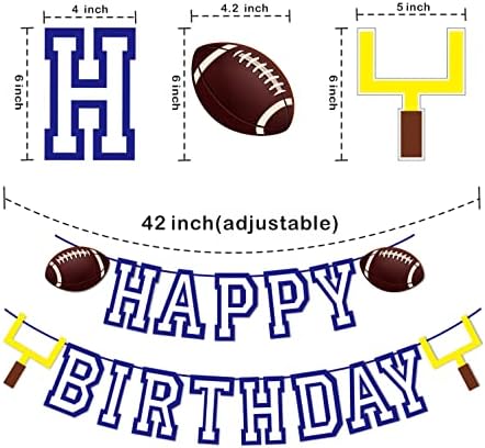 Football Birthday Banner Set with Flags and Bunting