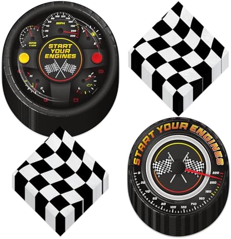 Race Party Variety Pack - 32 Plates 32 Napkins