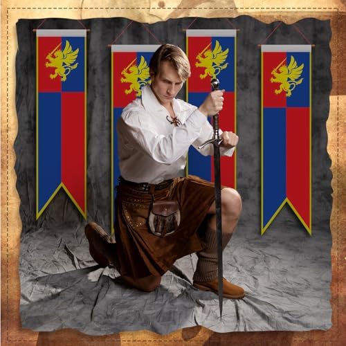 Oudain Medieval Fantasy 4 Ft Pull Down Banner Set