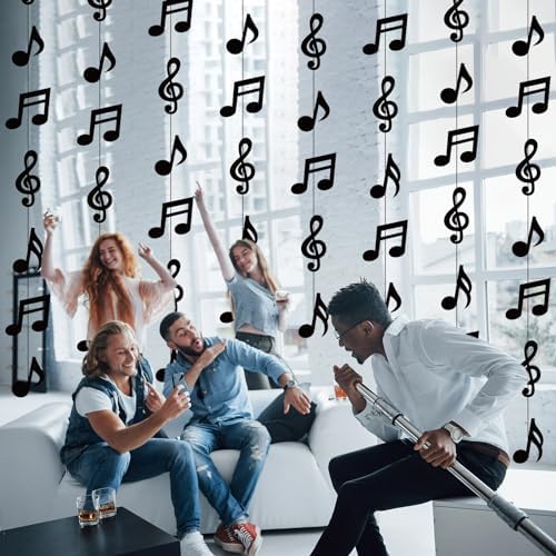 Cindeer Music Notes Party Decorations 8 Pcs Garland