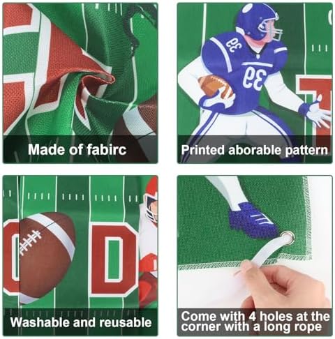 Football Birthday Banner with Touchdown Design