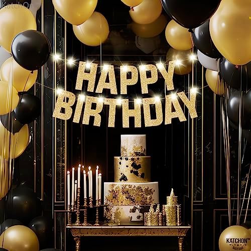 Glowing Happy Birthday Banner 10 Feet 8 Modes