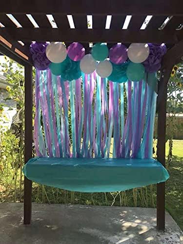 IGUO 30pcs Tissue Paper Pom Poms Garland Decorations