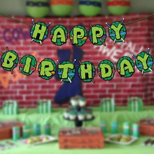 Superhero Birthday Banner Green Party Decorations