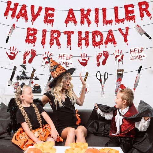 Gameza Killer Horror Birthday Banners Set of 4